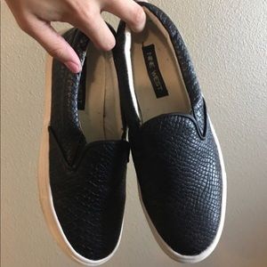 Nine West black slip ons